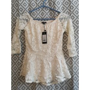 3/4 sleeve lace blouse